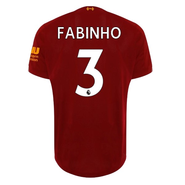 Camiseta Liverpool NO.3 Fabinho Primera equipo 2019-20 Rojo